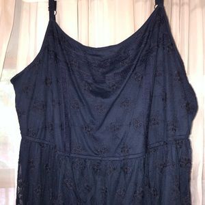 Long beautiful lacy dress.